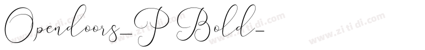 Opendoors_P Bold字体转换